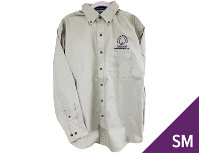 Men's Button-down Shirt - Khaki Small